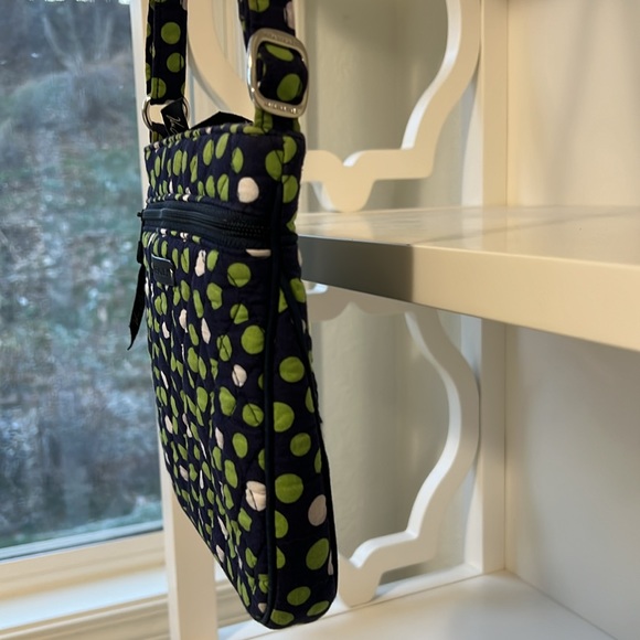 Vera Bradley Lucky You Polka Dot Double Zip Adjustable Crossbody Shoulder Bag - Picture 3 of 9